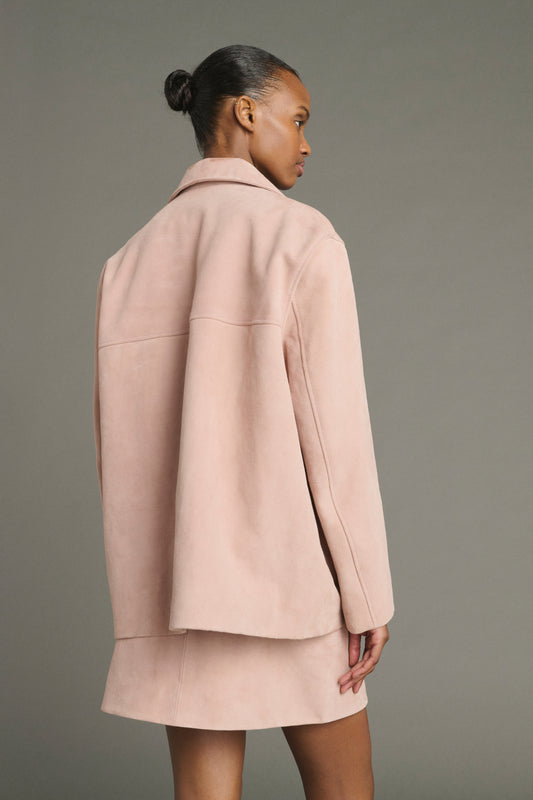 Lorenzo jacket - Old Rose - Leather - Women