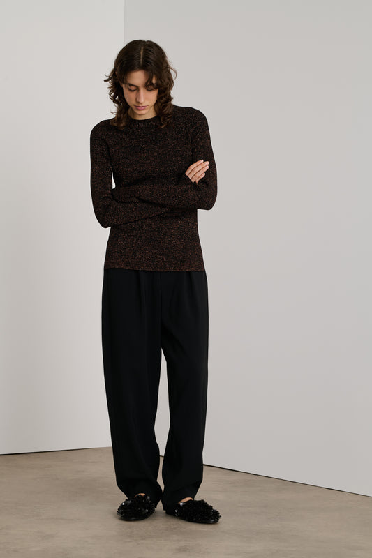 Verona pullover - Black/Caramel - Women