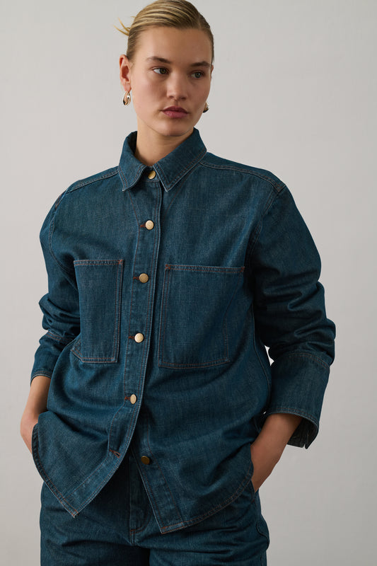 Chemise Garance - Bleu/Vert - Femme