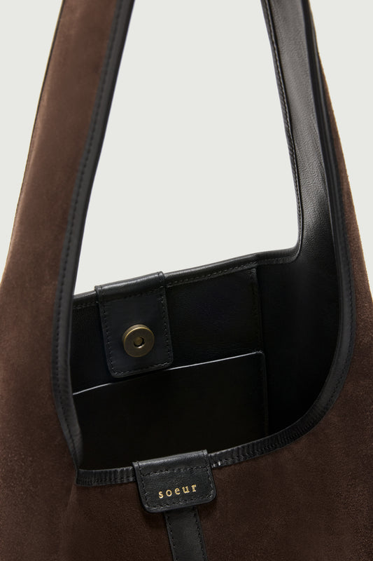 Delice Tote Bag - Dark Brown - Leather - Women