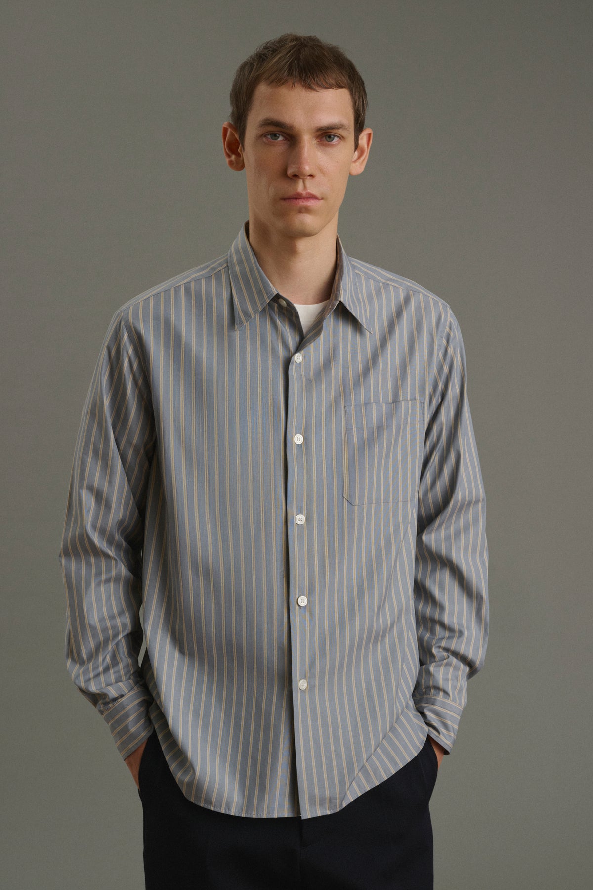 Shirt Glenn - Charcoal/Bronze - Cotton - Men vue 4
