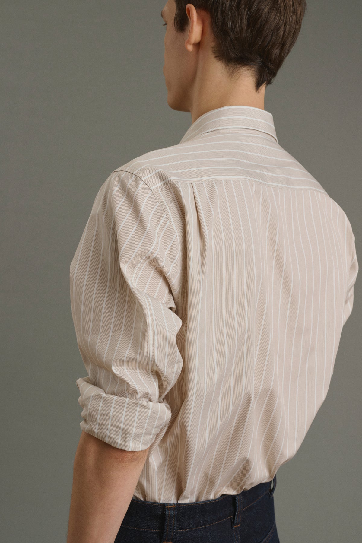 GLENN SHIRT HAZELNUT/ECRU