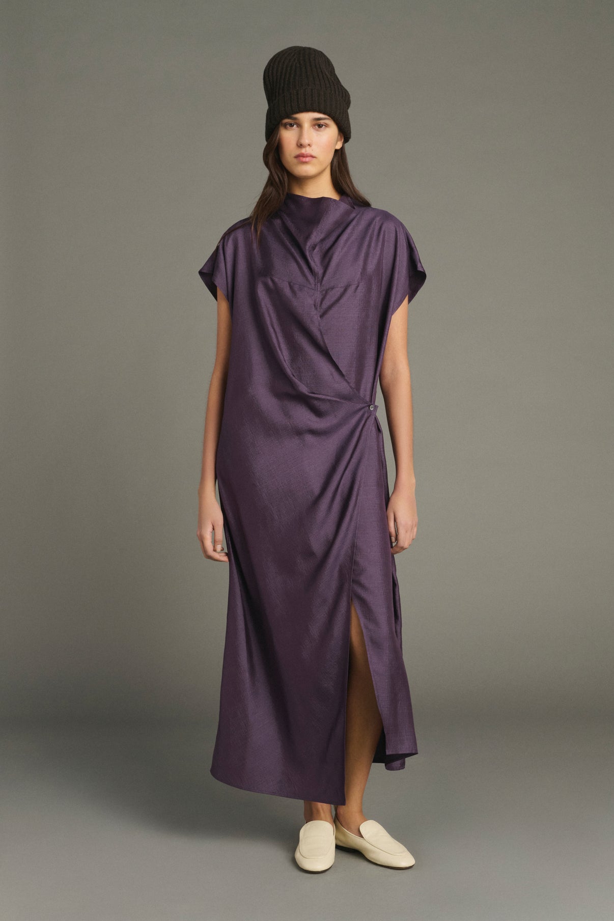 Foggia dress - Violet - Silk - Women vue 4