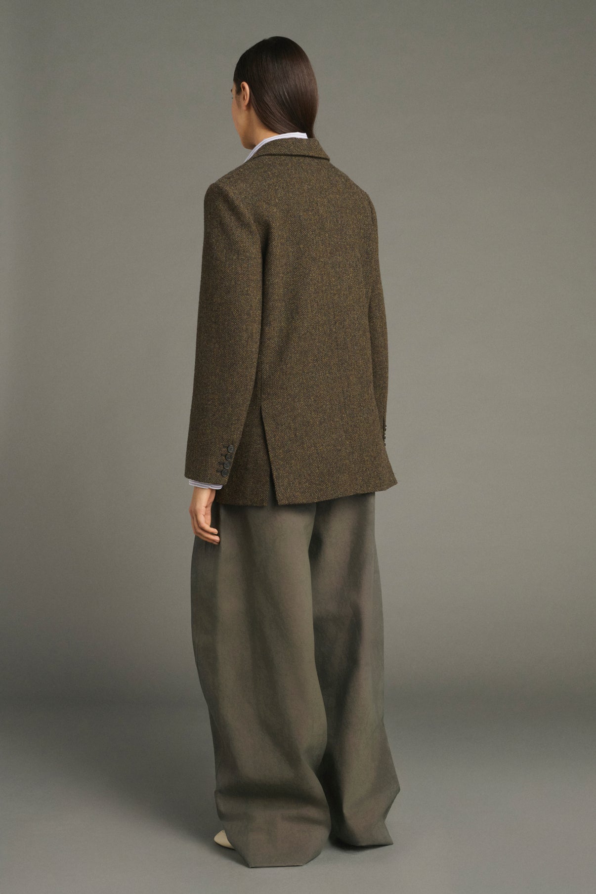 Sevres Jacket - Brown/Navy - Wool - Women vue 2