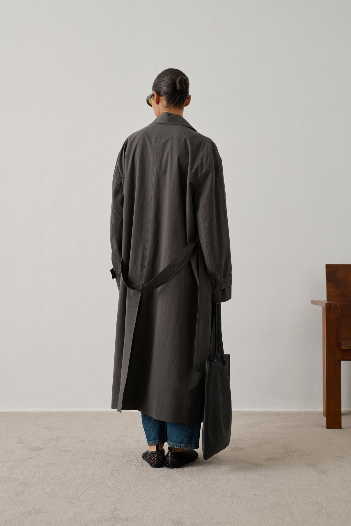 Trench Helio - Anthracite Foncé - Coton - Femme vue 2