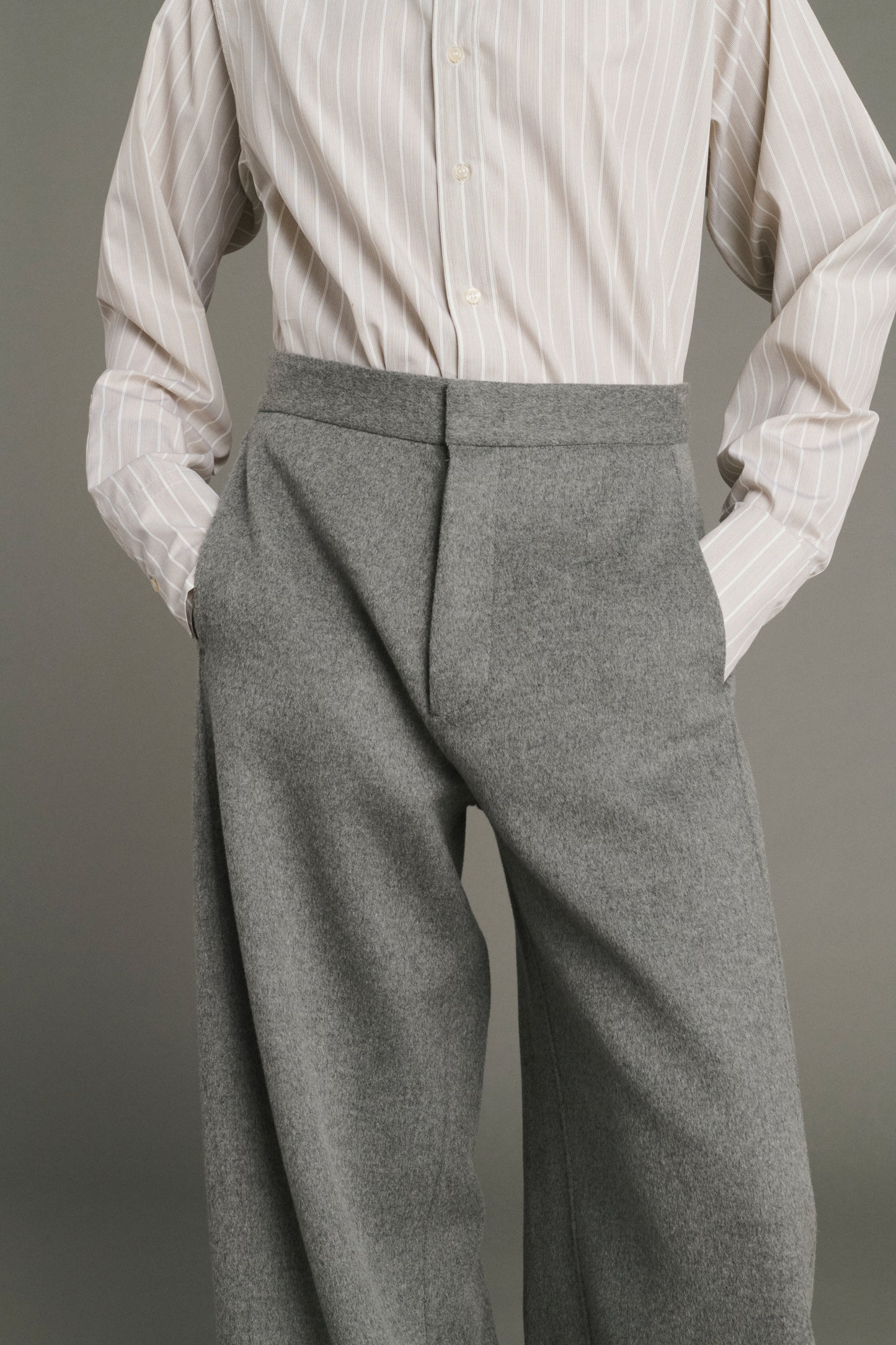 Trousers Horatio - Light Grey - Wool - Women