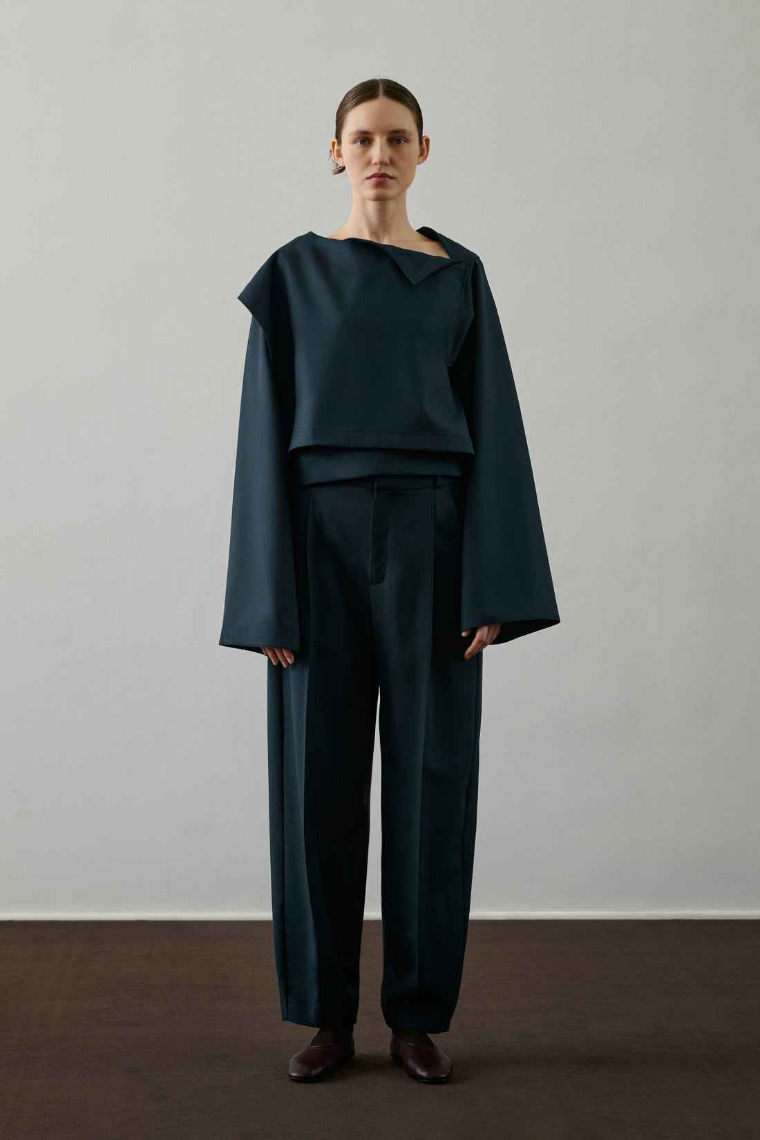 Pantalon Graham - Pétrole - Laine - Femme