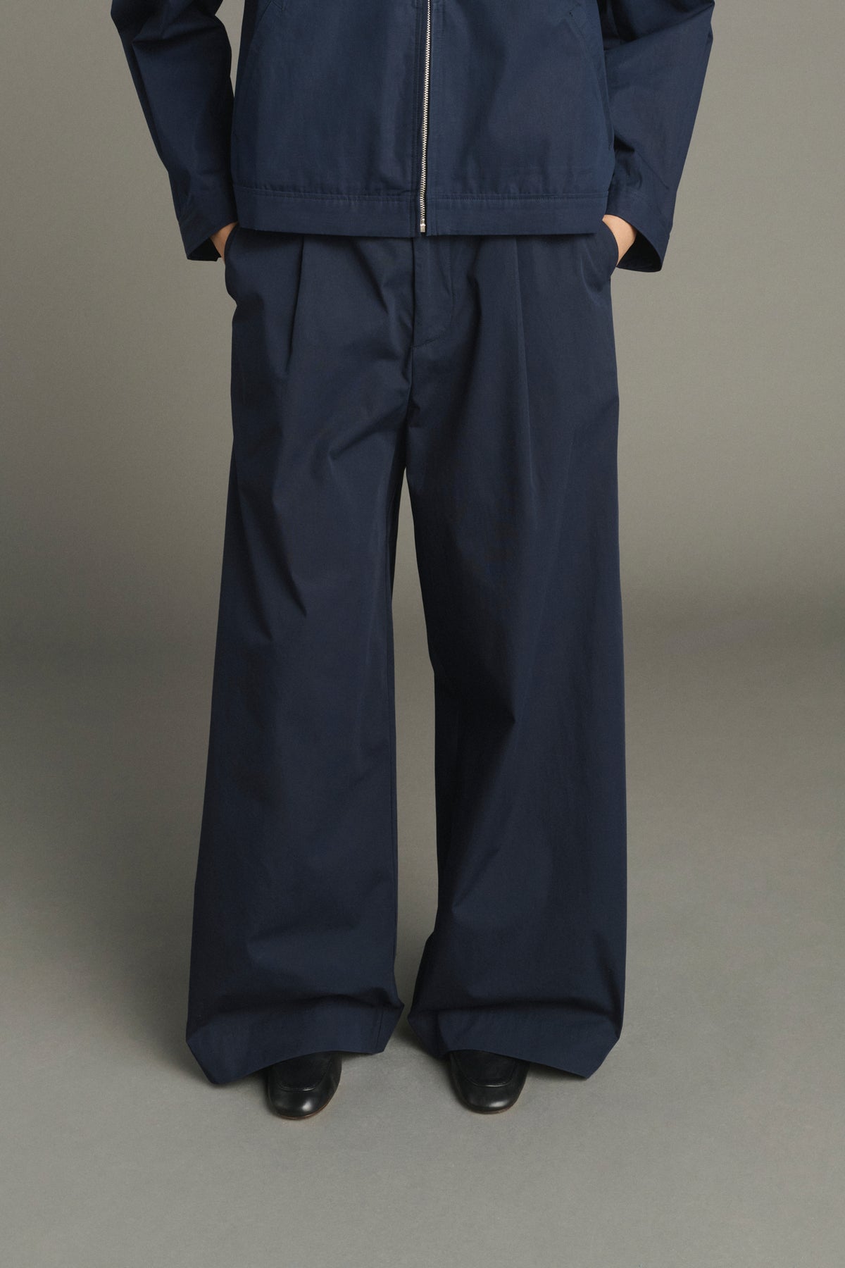 Trousers Hugues - Navy - Cotton - Women vue 3