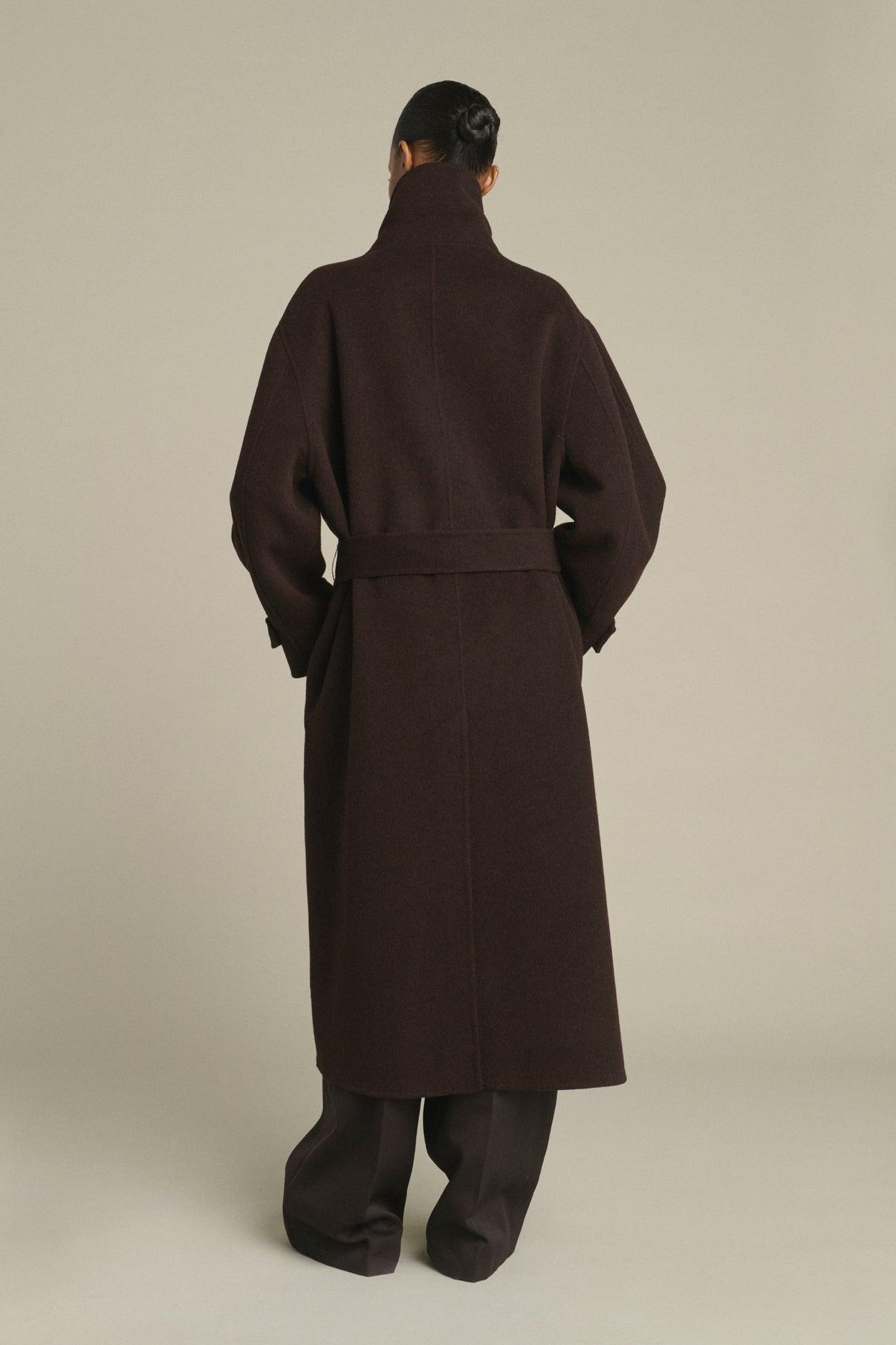 James coat - Dark Brown - Wool - Women vue 2