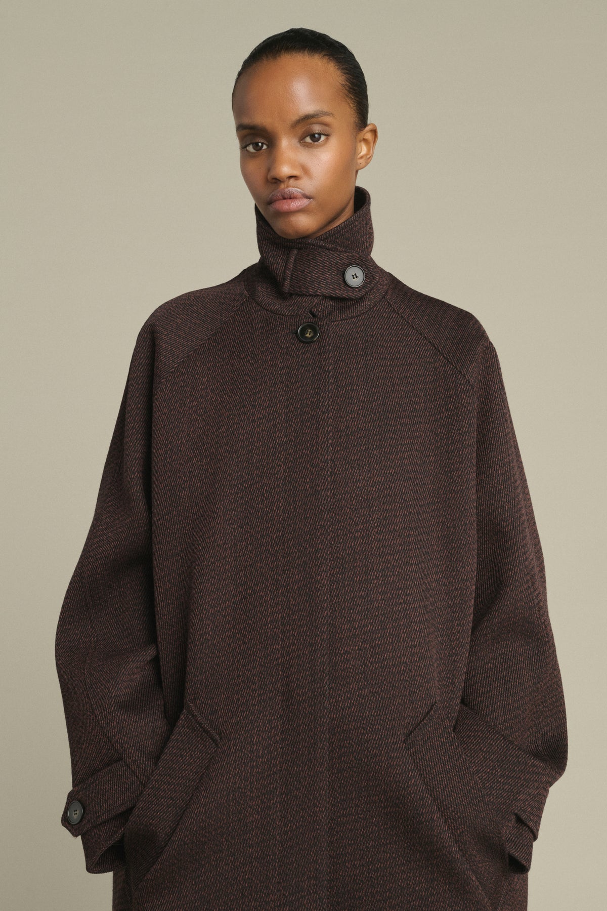 Coat Leandre - Brown/Black - Wool - Women