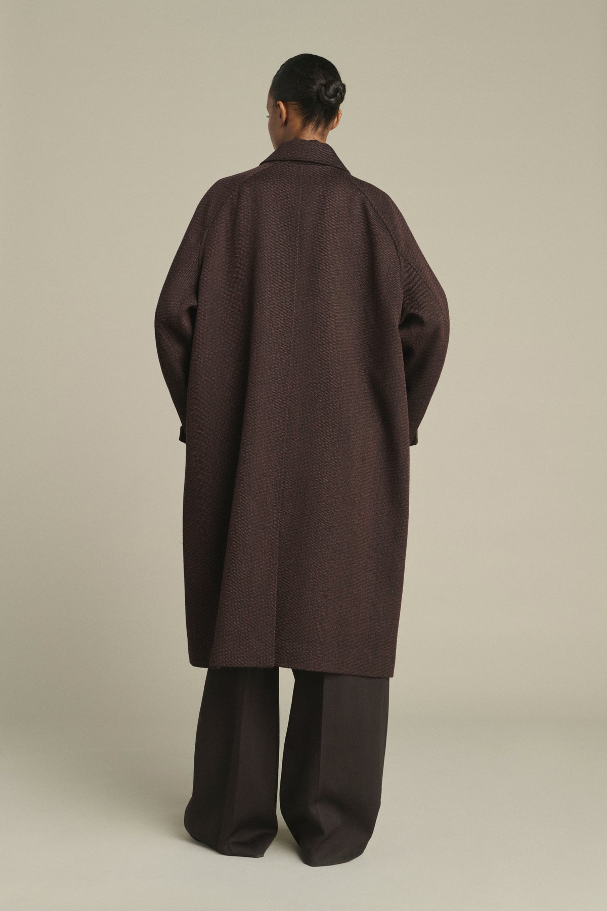 Leandre Coat - Brown/Black - Wool - Women vue 2
