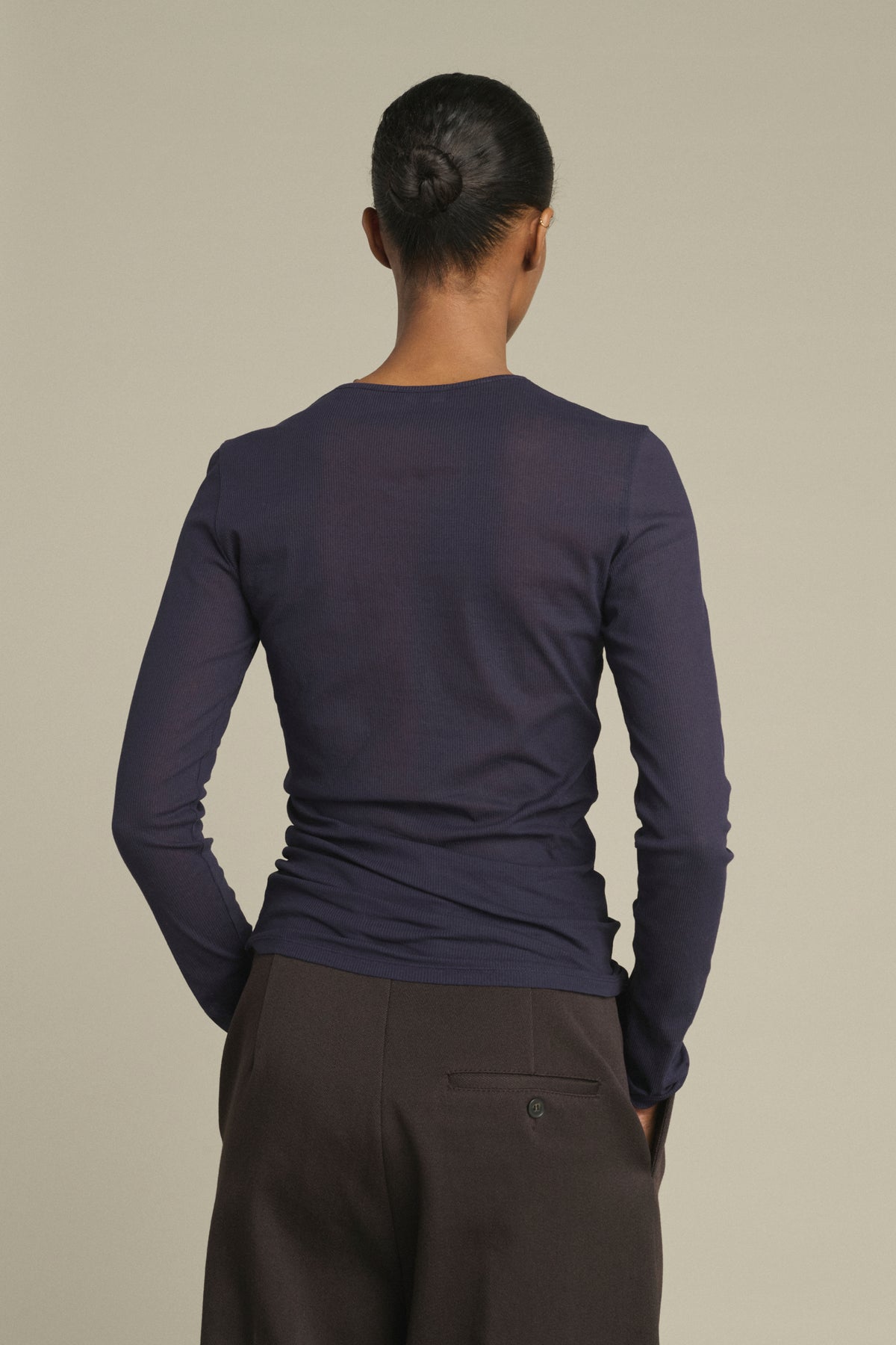 T-shirt Jia - Dark Violet - Cotton - Women vue 4