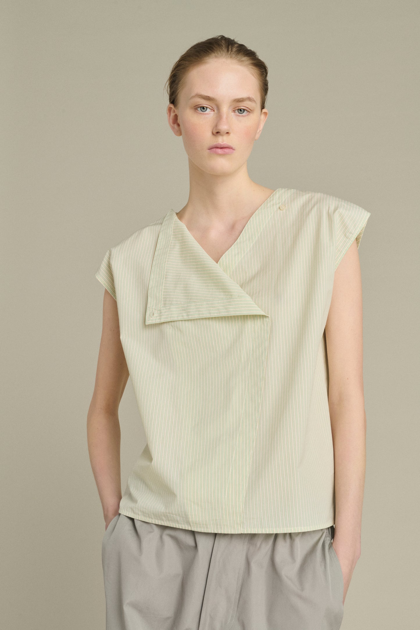 Blouse Lorena - Green/Ecru - Cotton - Women