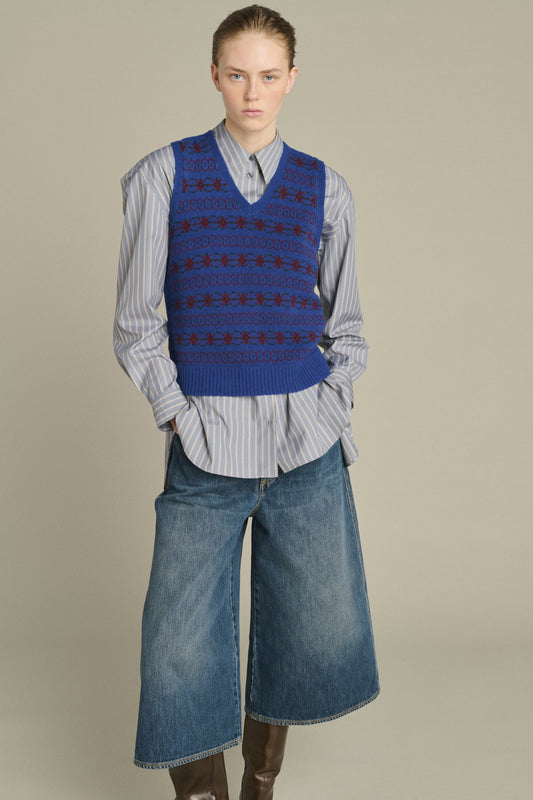 Ileana pullover - Multicolour Violet - Merino Wool - Women