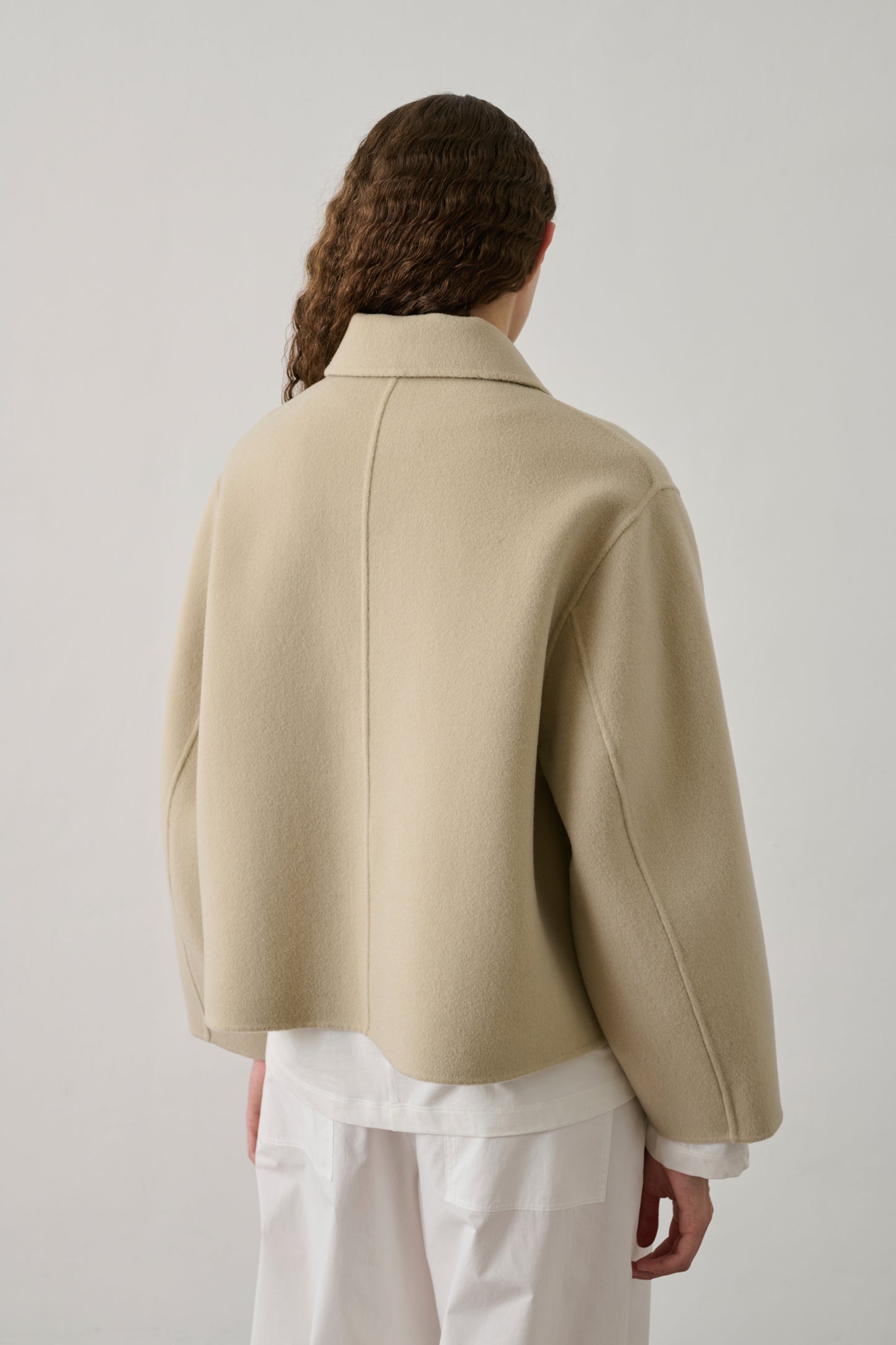 Gyoda coat - Chalk - Double-faced - Women