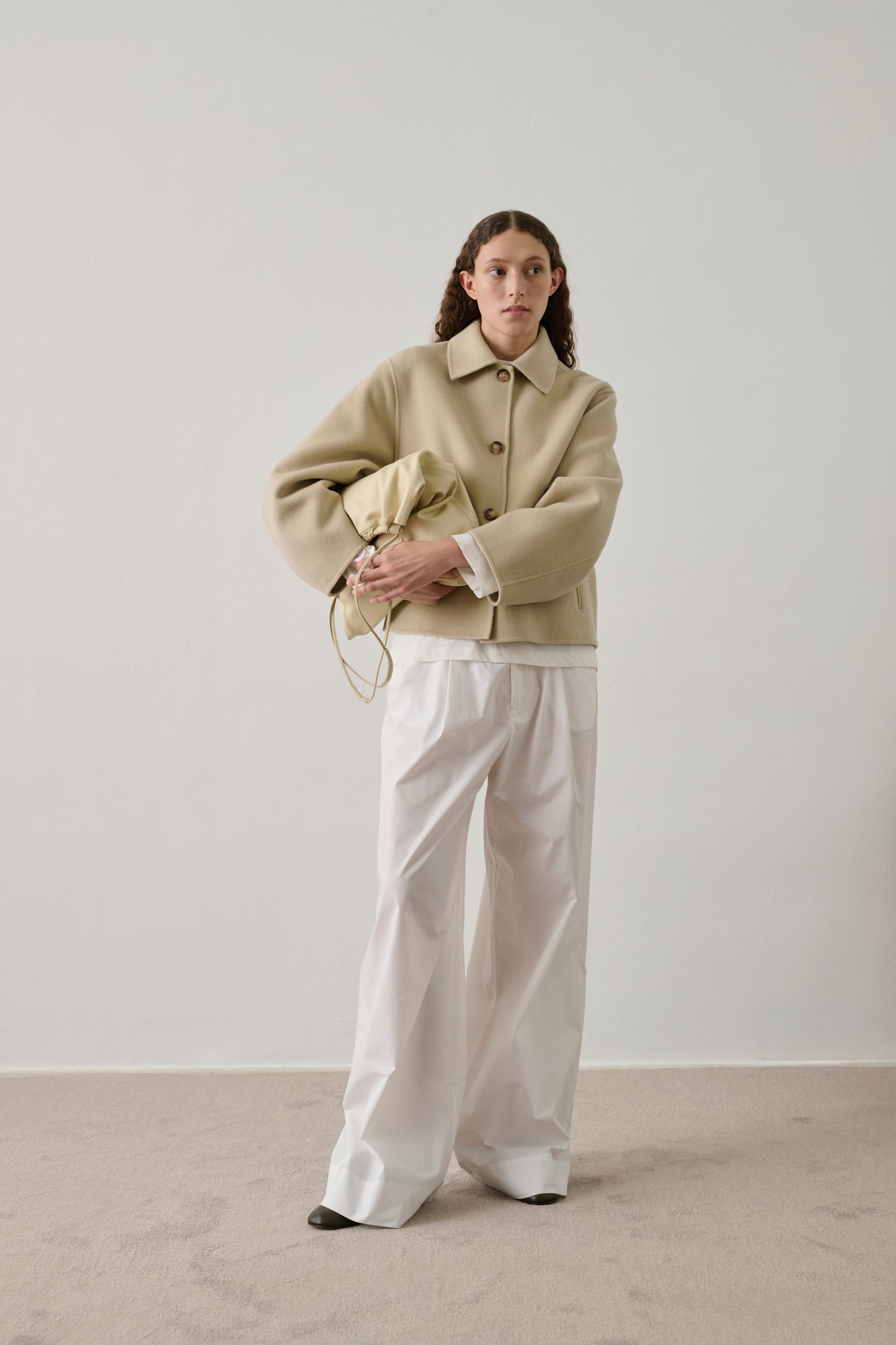 Gyoda coat - Chalk - Double-faced - Women