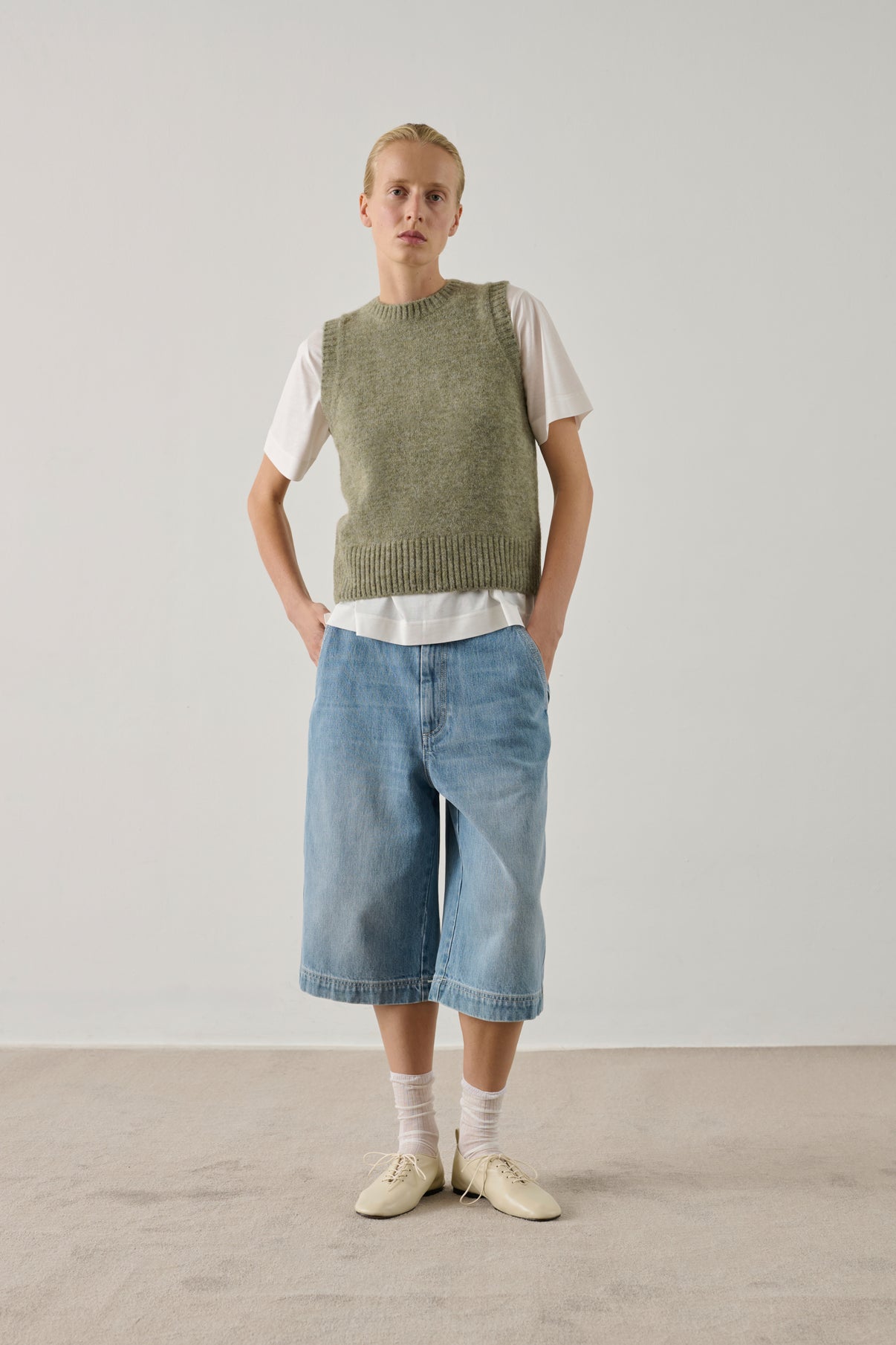 Bermuda shorts Francis - Light Blue - Women vue 1