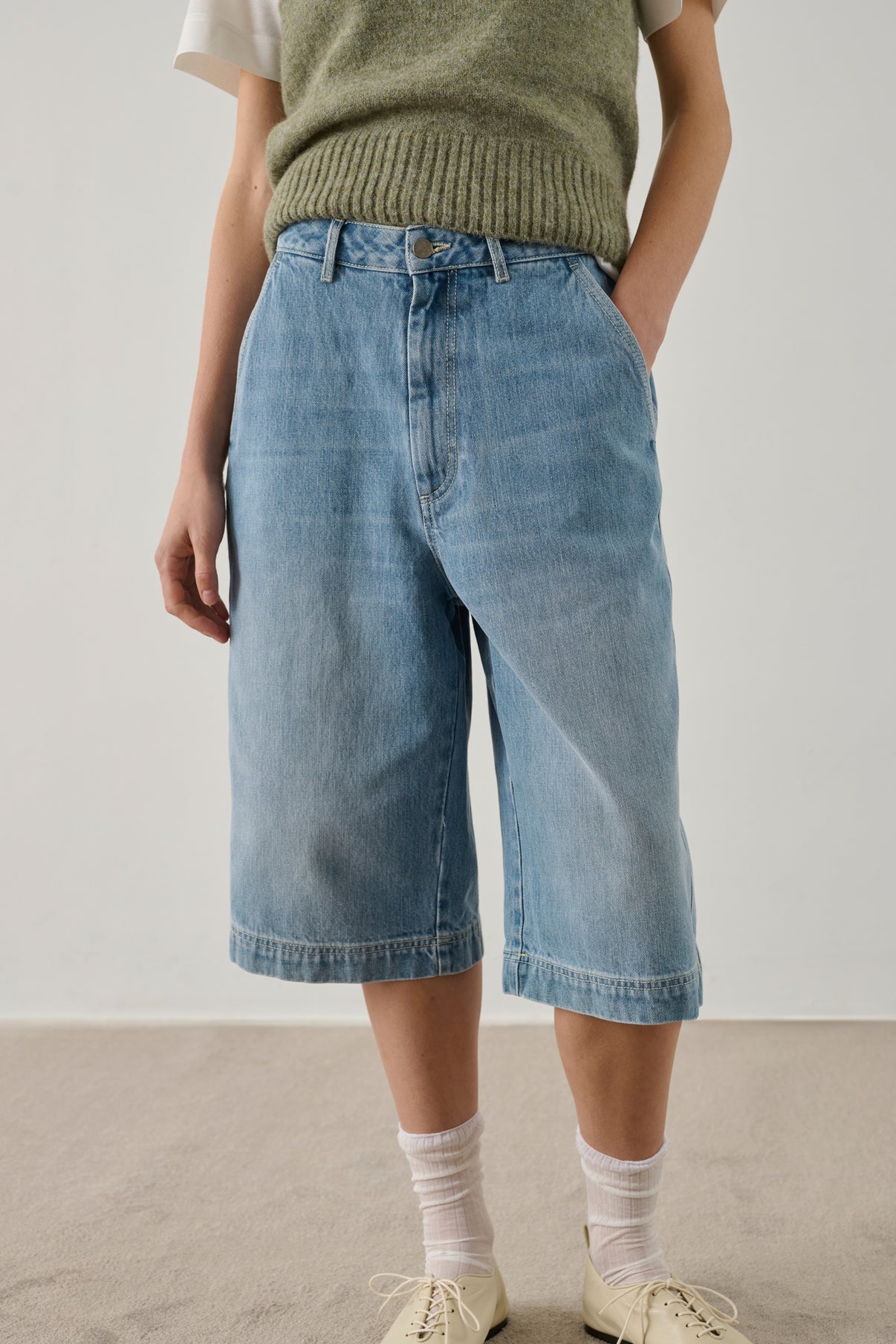 Bermuda shorts Francis - Light Blue - Women vue 2