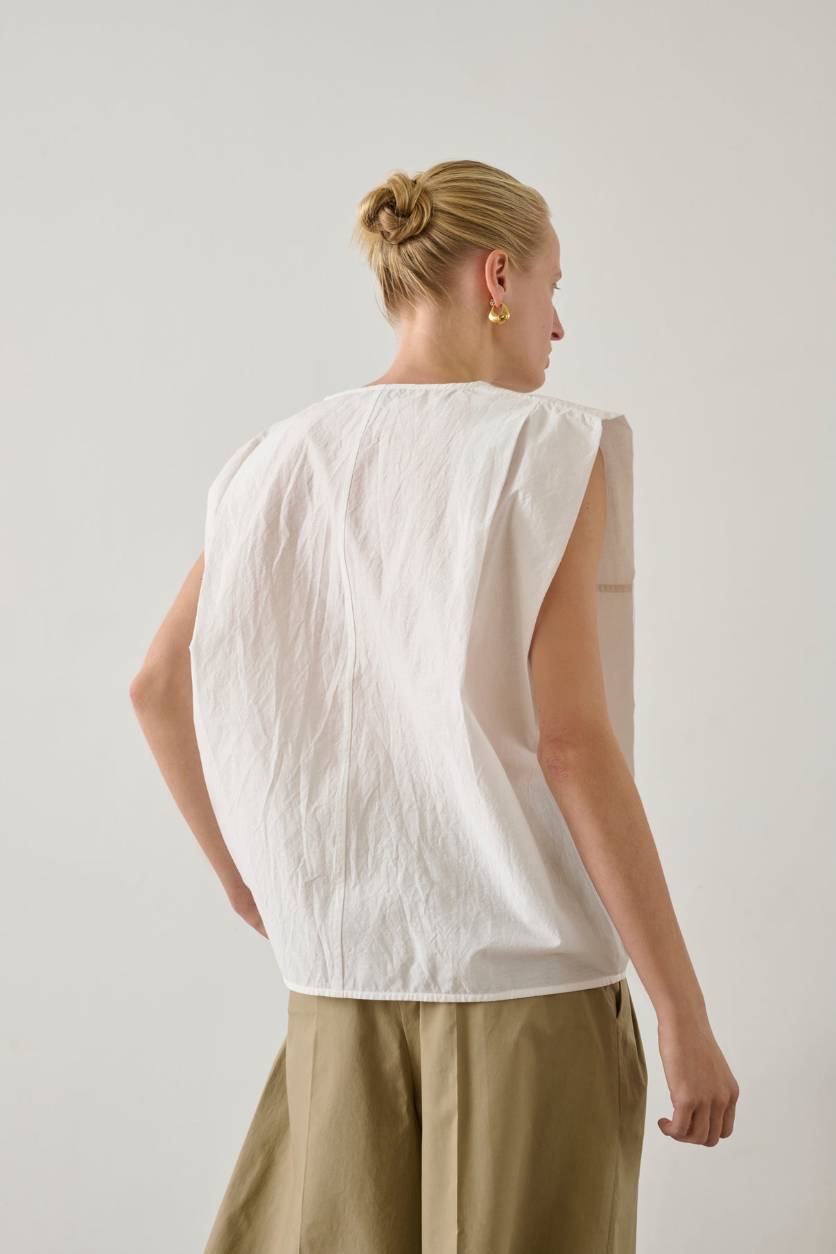 Top Isalys - Blanc - Coton - Femme vue 3