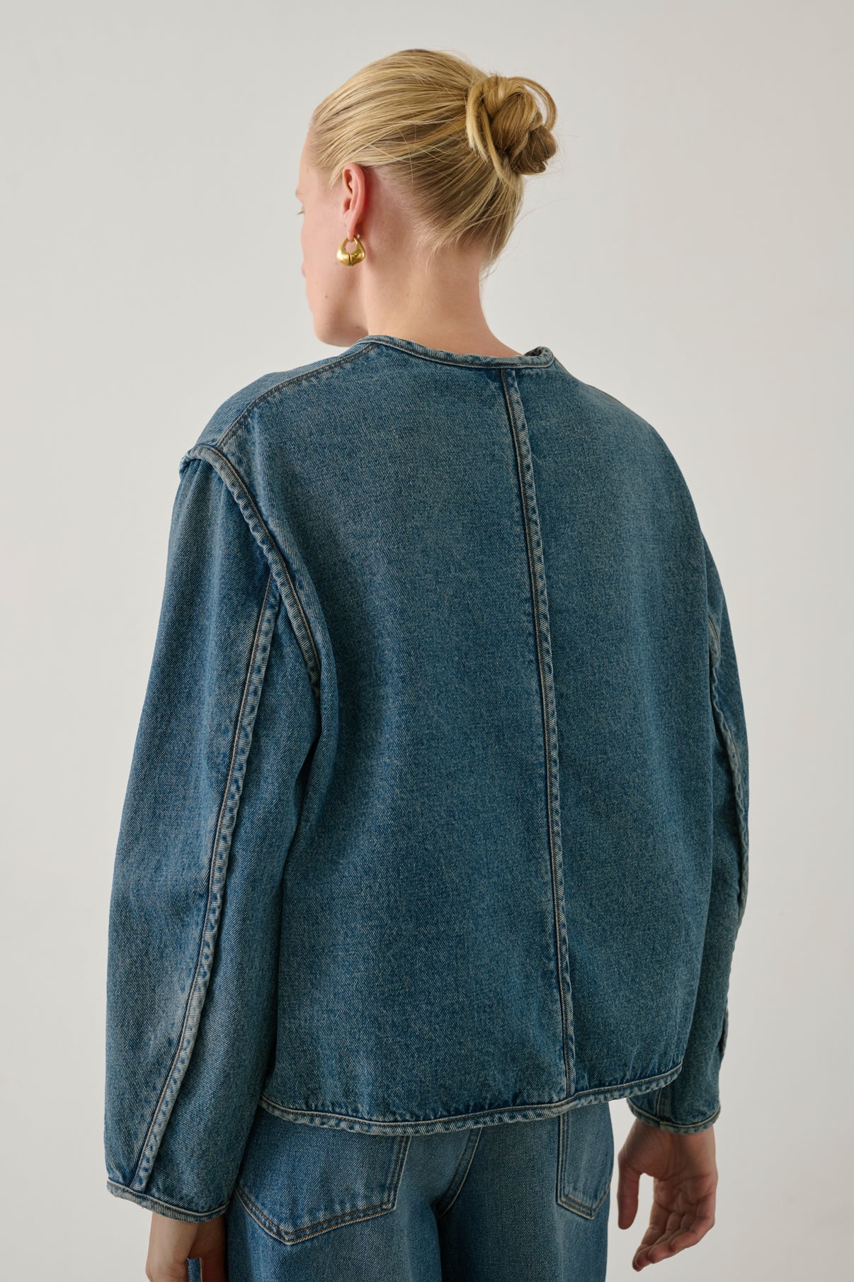 Jacket Agatha - Blue - Cotton - Women vue 4
