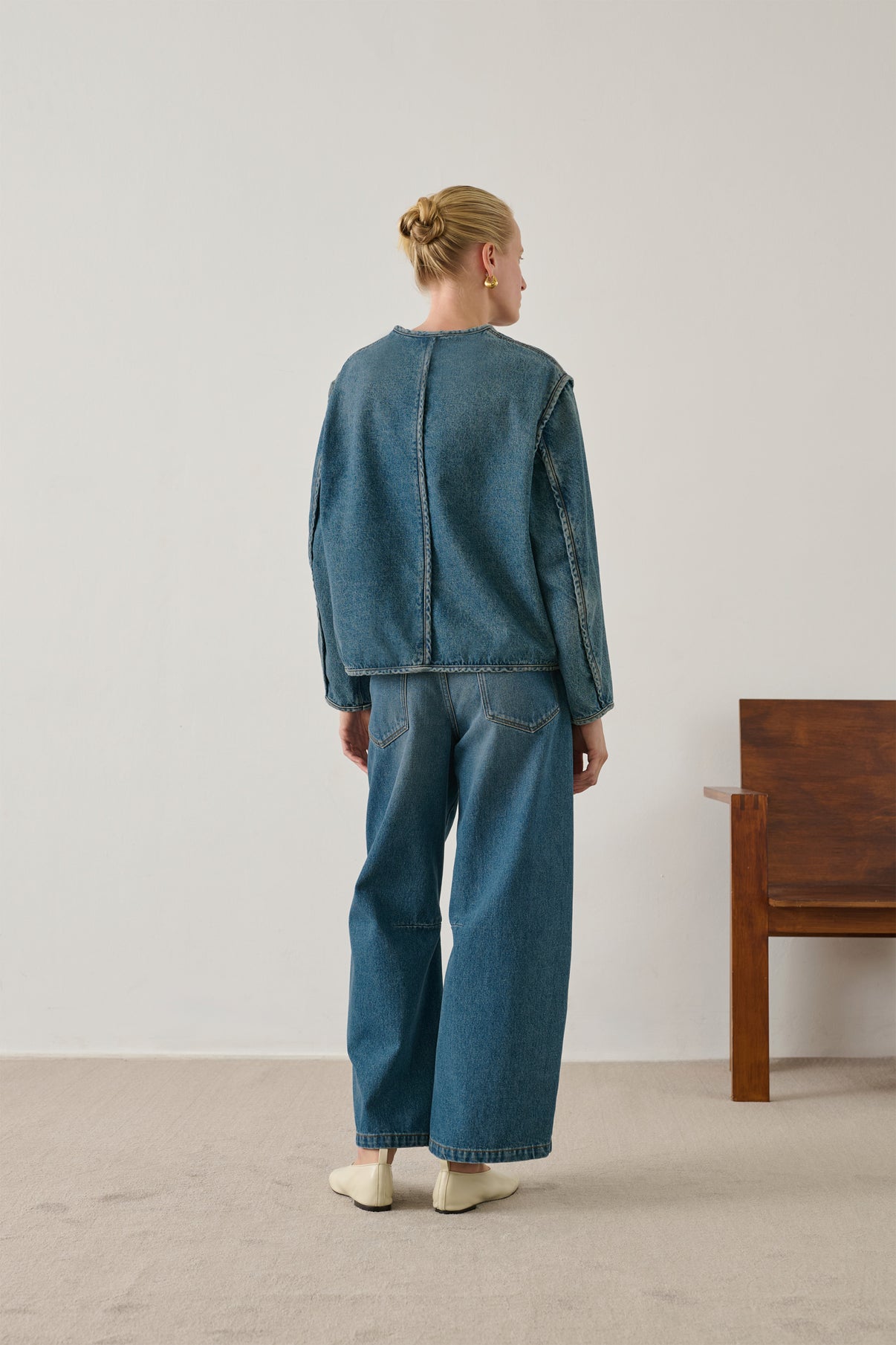 Jacket Agatha - Blue - Cotton - Women vue 5