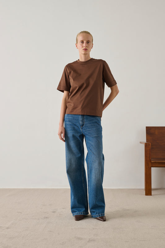 Tee-Shirt Ama - Acajou - Coton - Femme
