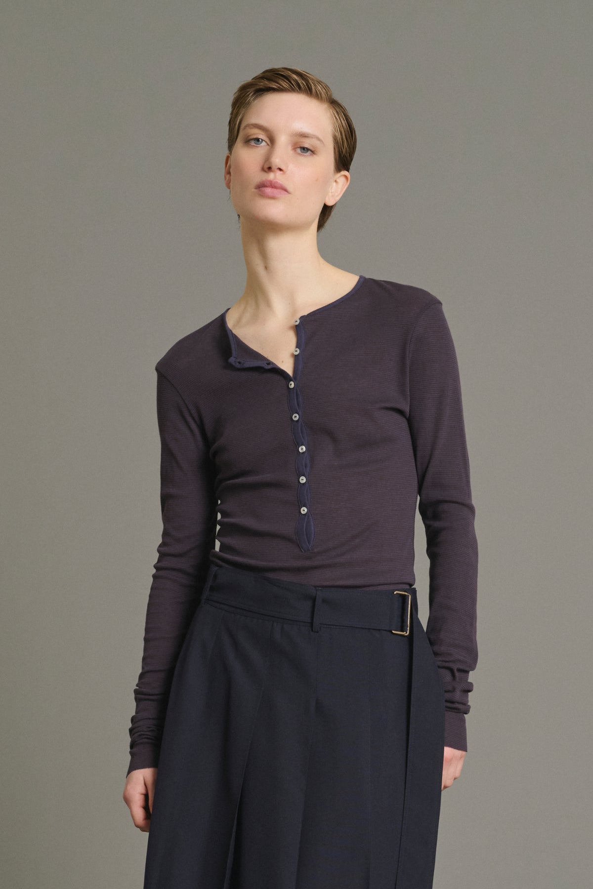 T-shirt Isabella - Brown Red/Dark Purple - Cotton - Women vue 1