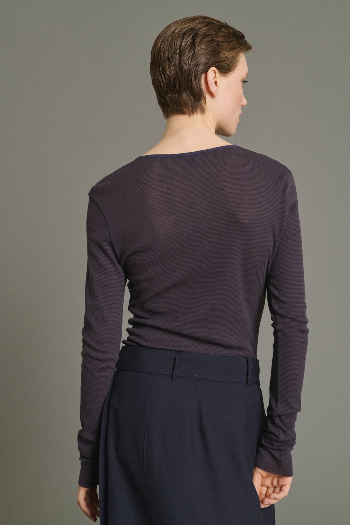 T-shirt Isabella - Brown Red/Dark Purple - Cotton - Women vue 2