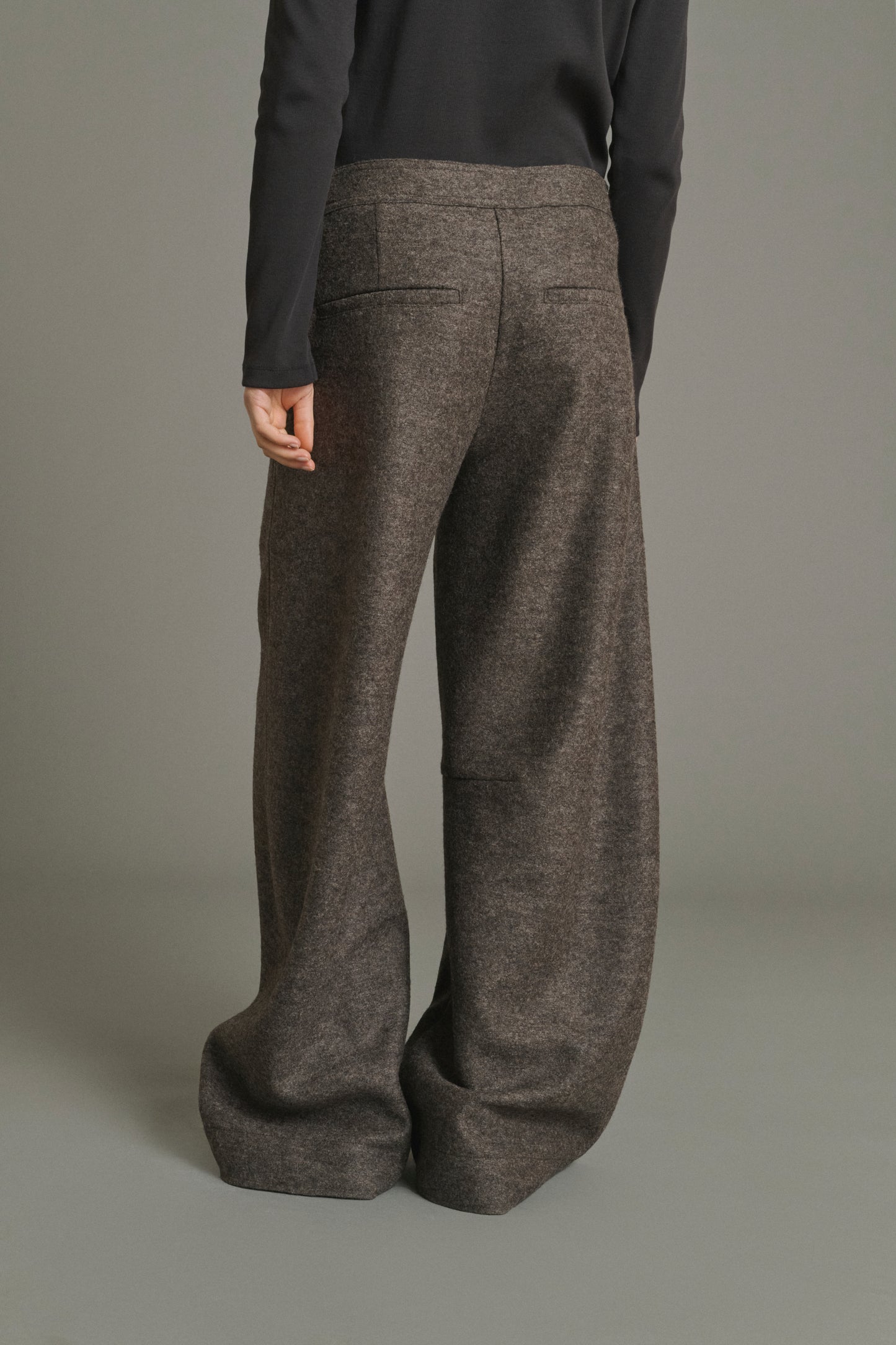 Gibson trousers - Taupe Marl - Wool - Women