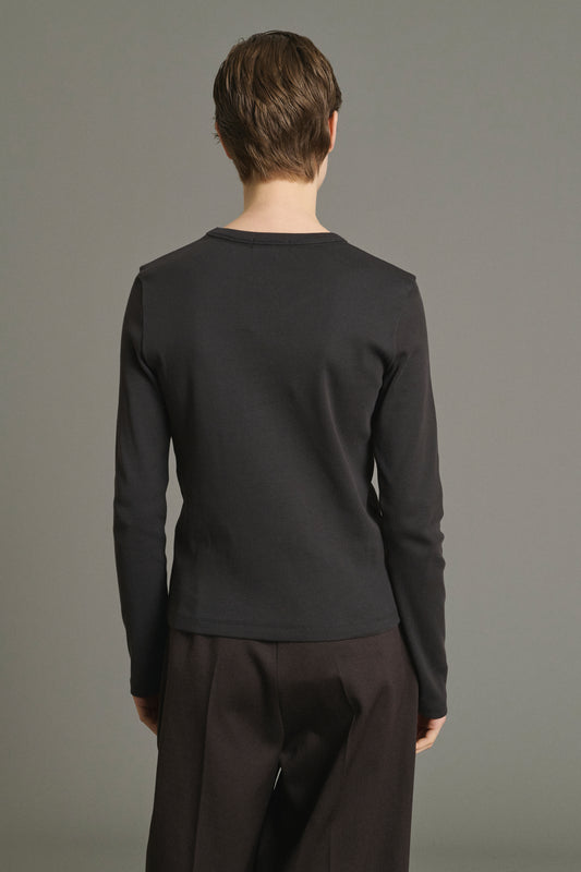 Flavie T-Shirt - Charcoal - Cotton - Women
