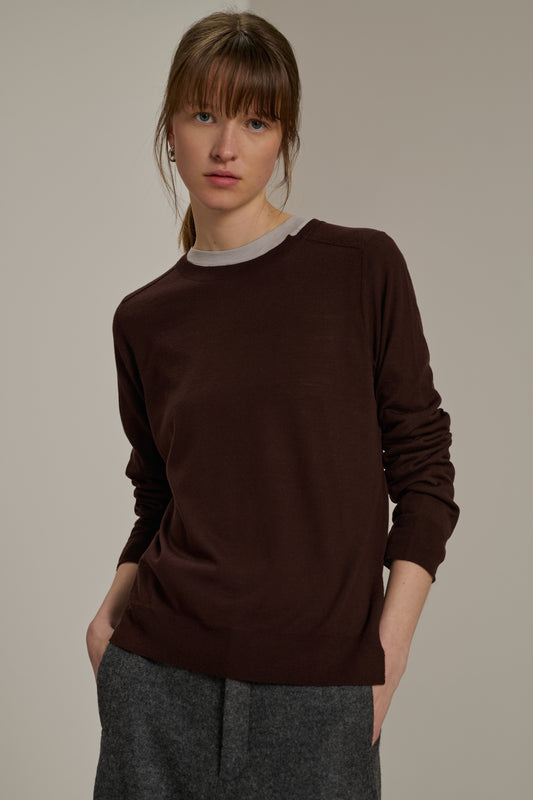 Pull Australie - Chocolat - Laine - Femme