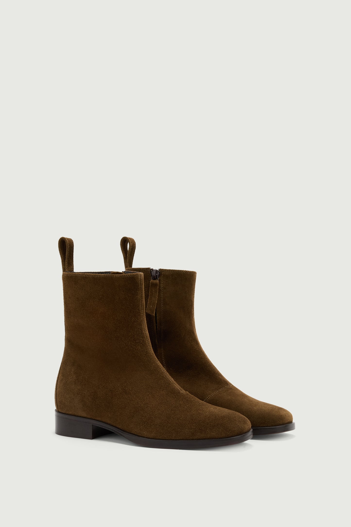 West ankle boots - Brown/Green - Leather - Women