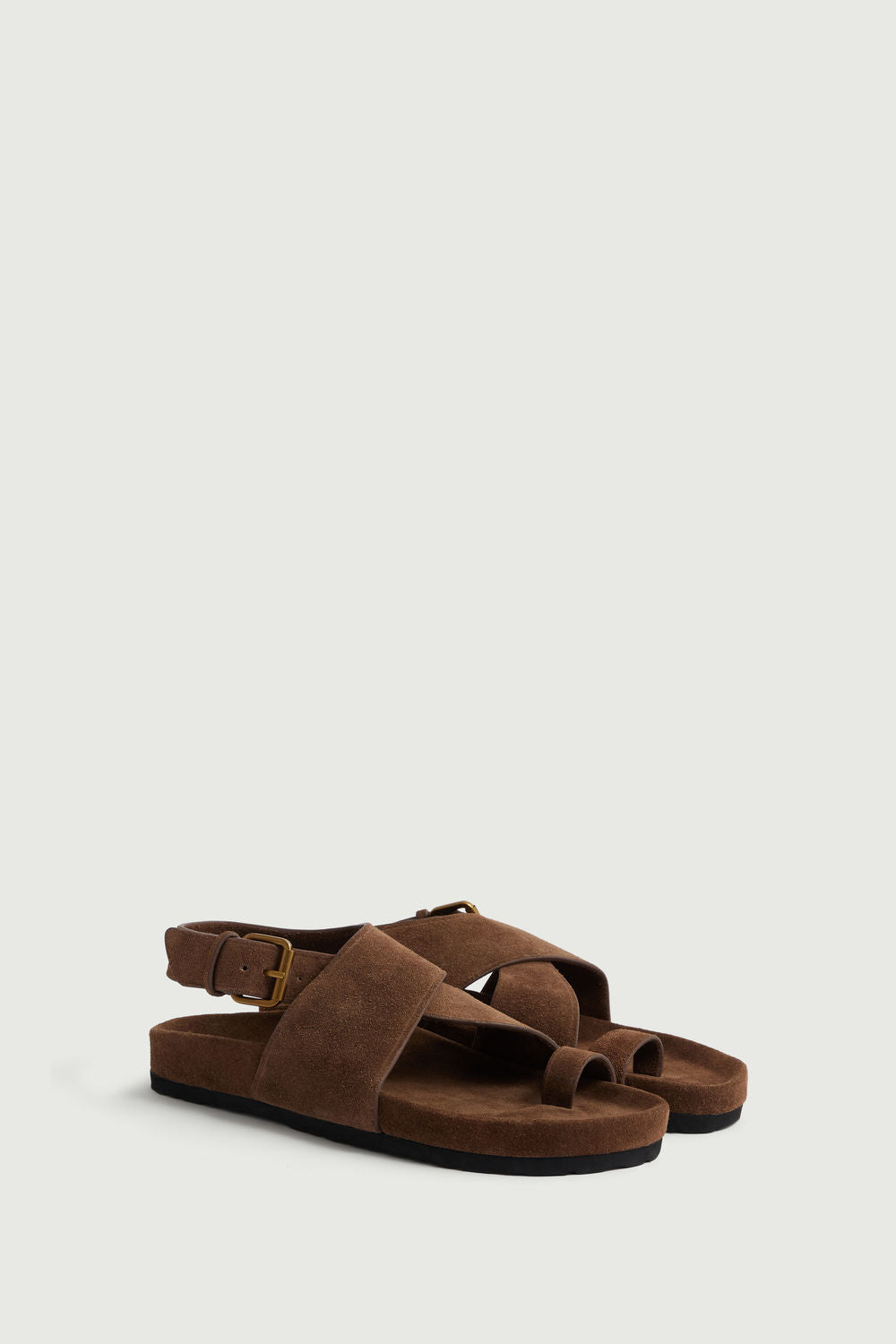 Sandales Domani - Chocolat - Cuir - Femme vue 2