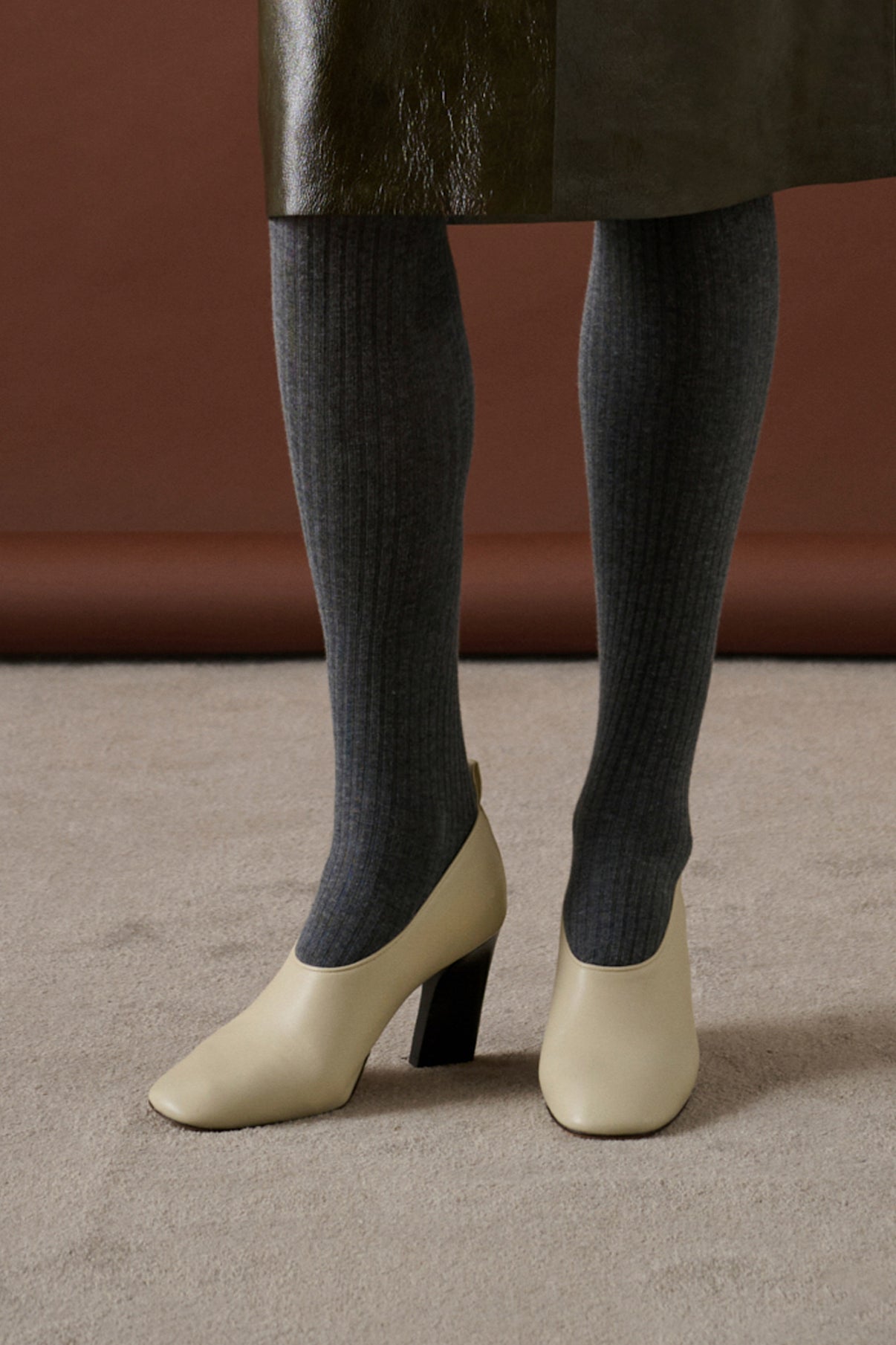 Escarpins Thea - Ivoire - Cuir - Femme vue 3